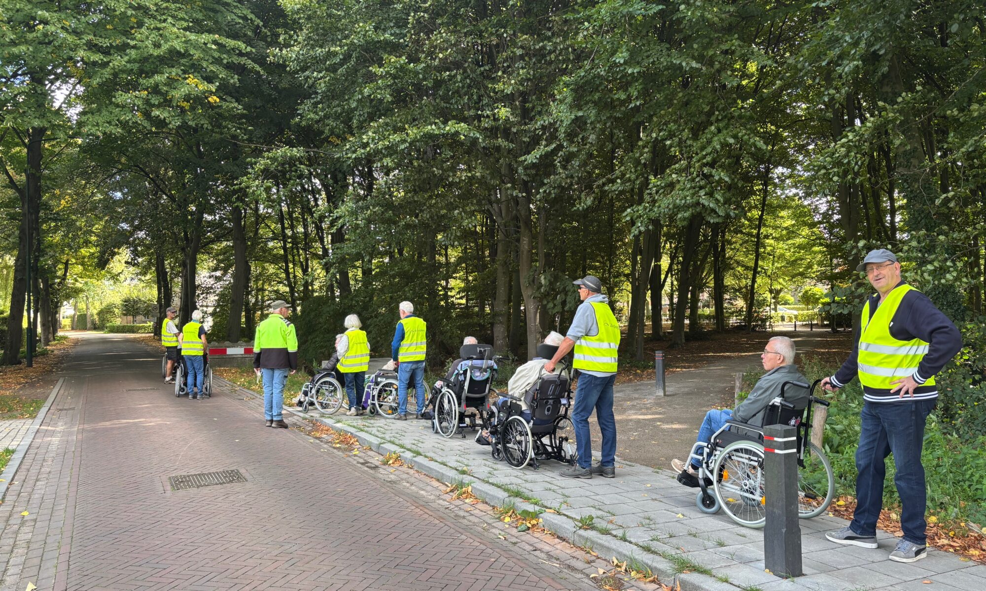 De Wandelgroep Franciscushof heeft ook stilgestaan bij het -onlangs verlengde- maar nog steeds plots eindigende voetpad langs de Vogelenzang.