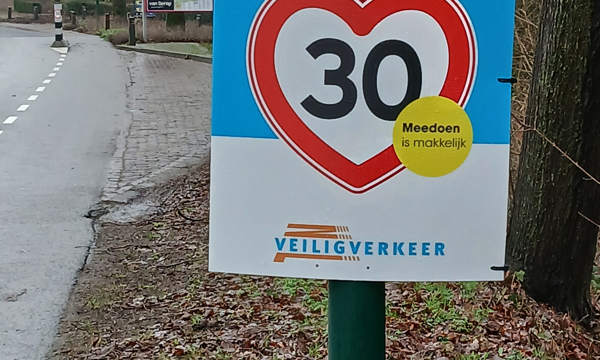 Sandwichbord in de Molenstraat Lieshout
